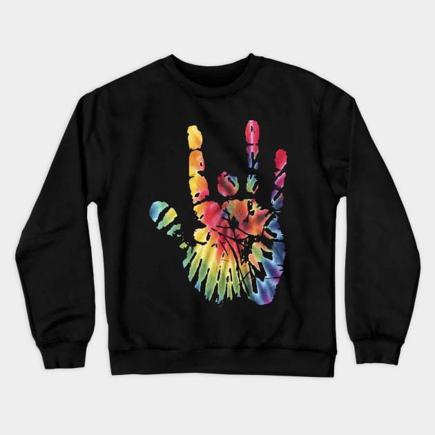 rainbow hand Crewneck Sweatshirt by No Offense